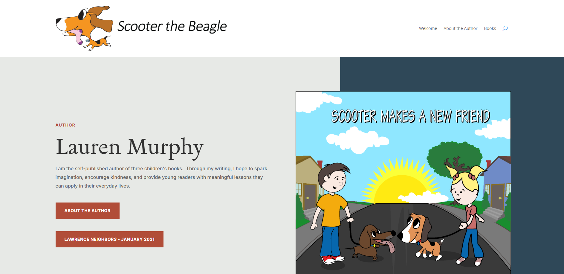 Scooter the Beagle Website Design